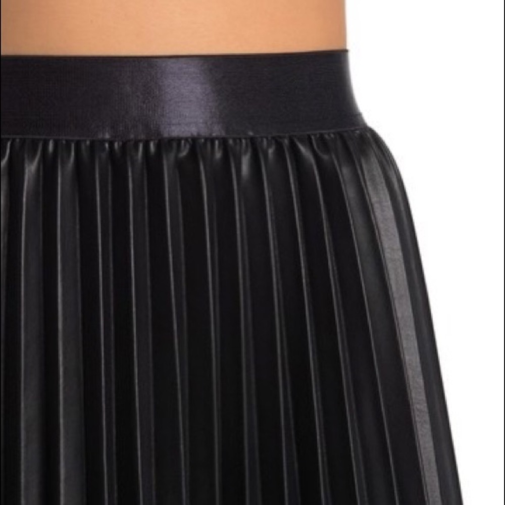 NIB Trendy Faux Leather Pleated Skirt Sz 2X - Picture 3 of 5